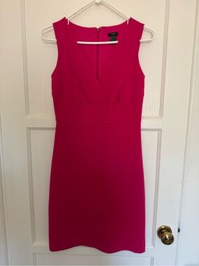 Ann Taylor magenta V neck dress